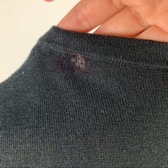 Ann Taylor womens sweater size L black brown cheetah print button down cardigan - Picture 6 of 10